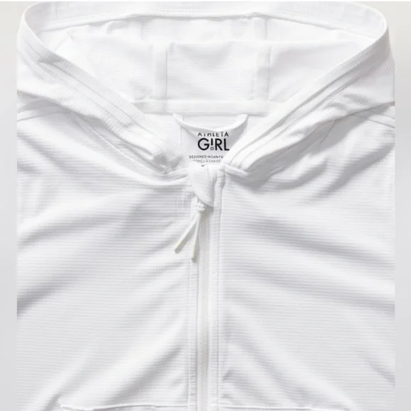 NWOT Sold Out Athleta Girl Long Sleeve Serve UPF White Jacket Size:7 - Picture 3 of 16